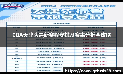 CBA天津队最新赛程安排及赛事分析全攻略